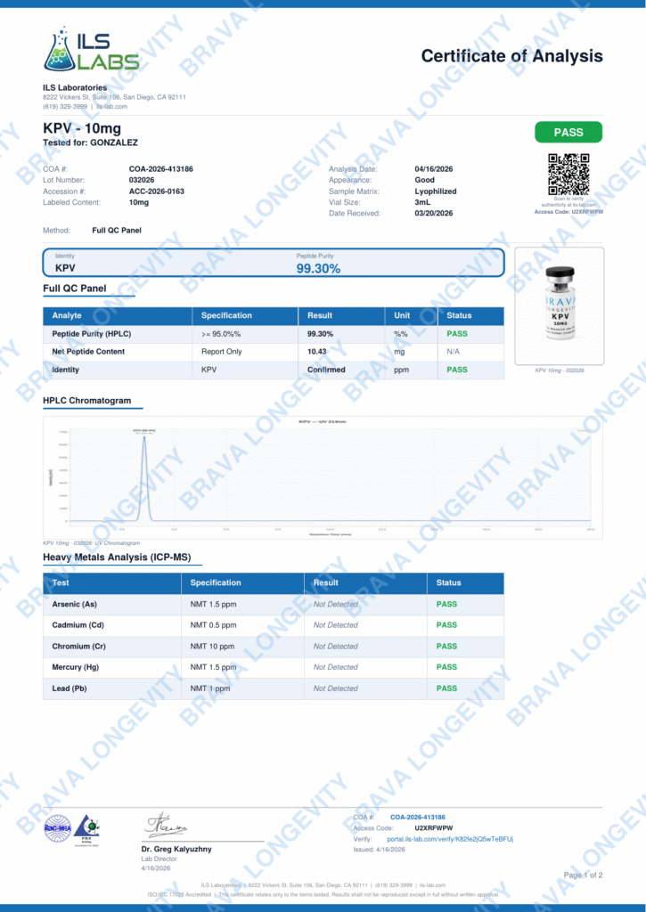 KPV_10mg_BRAVA_COA
